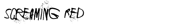 Screaming Red font preview